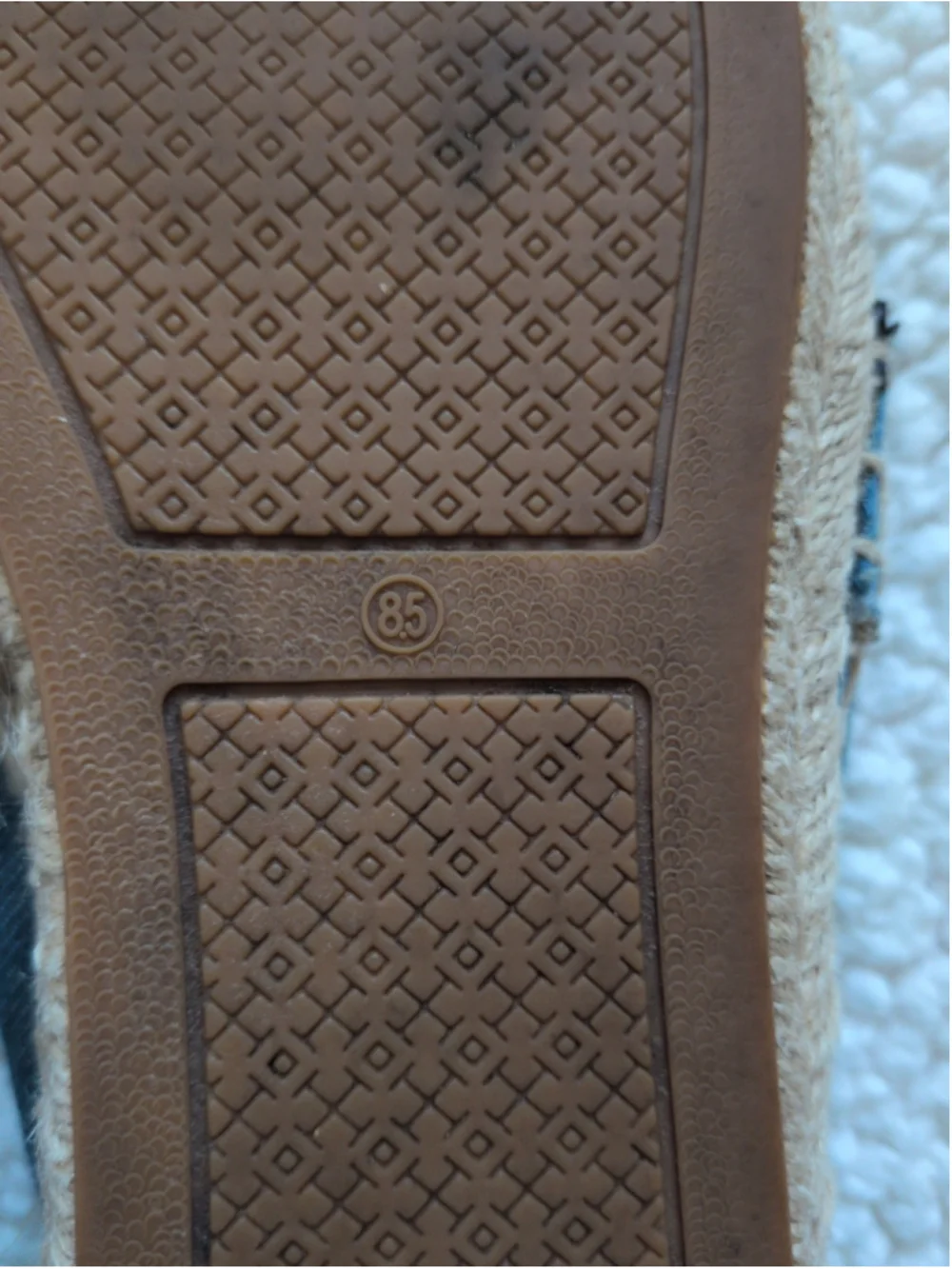 Tory Burch seaside nautical denim coastal fish resortwear espadrilles sandals